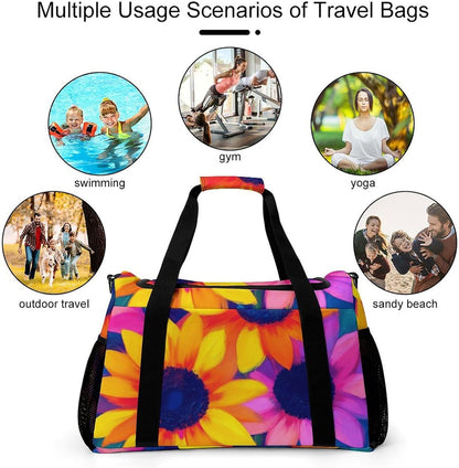 Lightweight Carry On Duffel Bag Weekender Overnight Travel Tote Bag Foldable for Men Women Gym