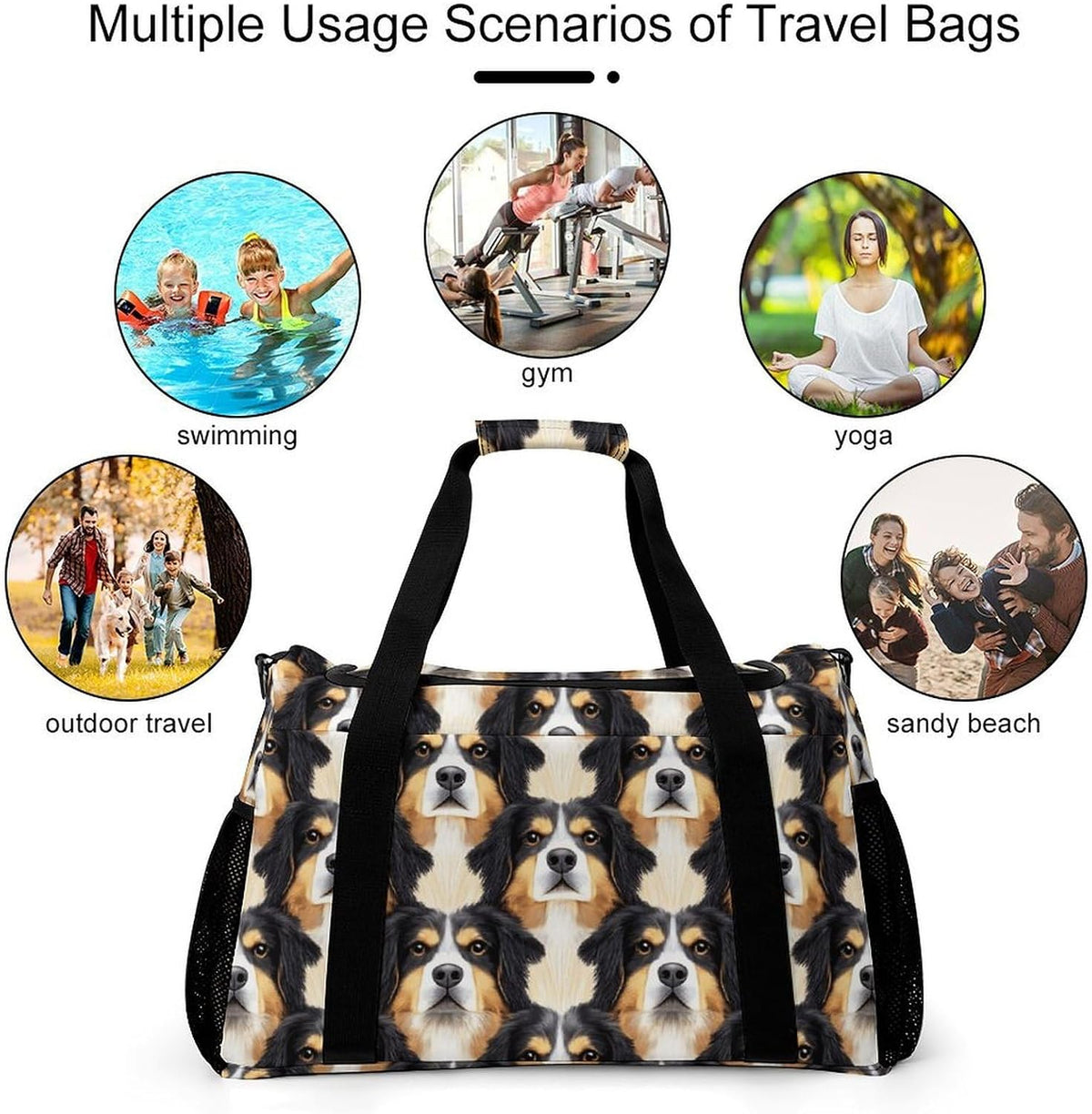 Lightweight Carry On Duffel Bag Weekender Overnight Travel Tote Bag Foldable for Men Women Gym