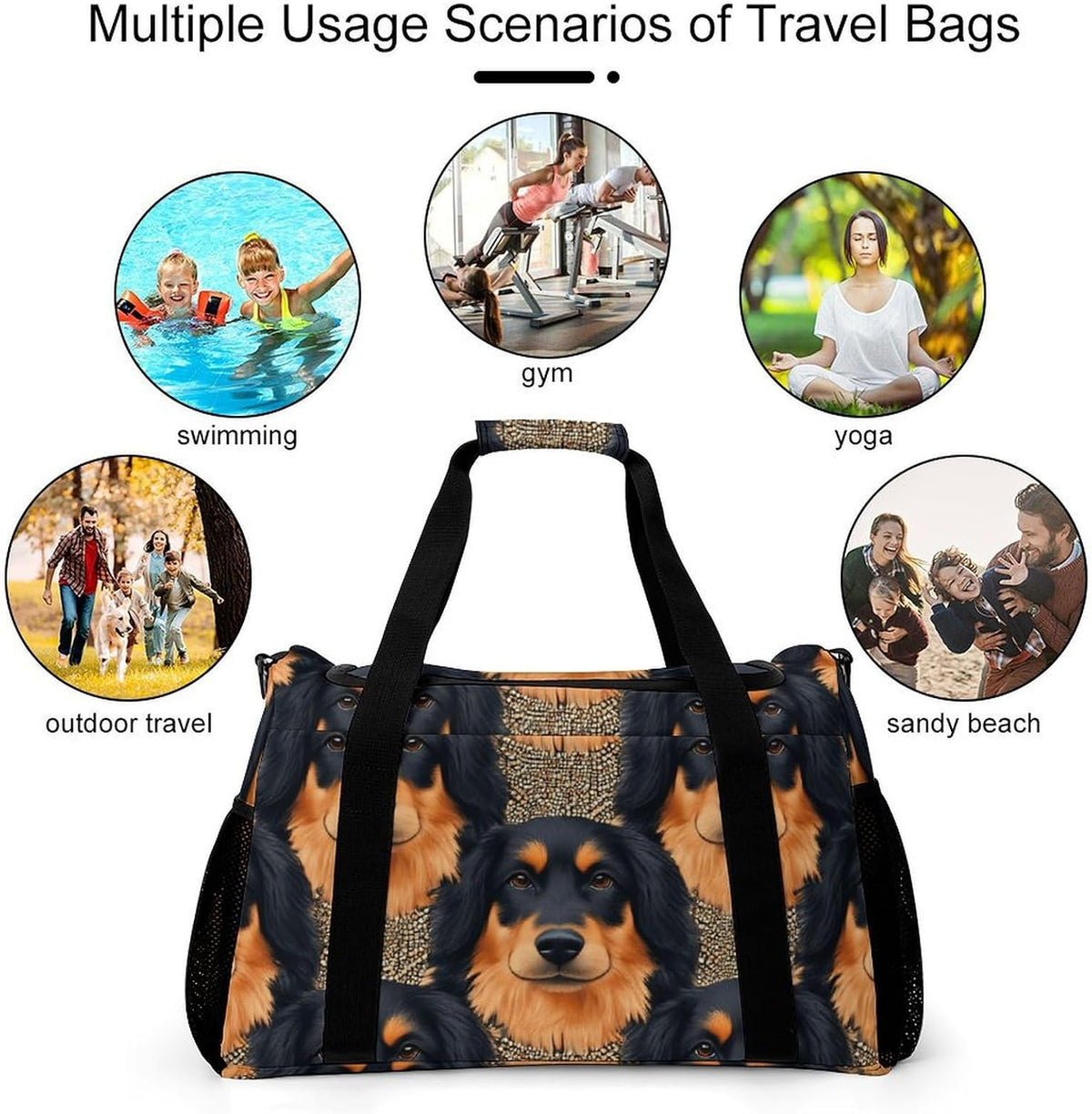 Lightweight Carry On Duffel Bag Weekender Overnight Travel Tote Bag Foldable for Men Women Gym