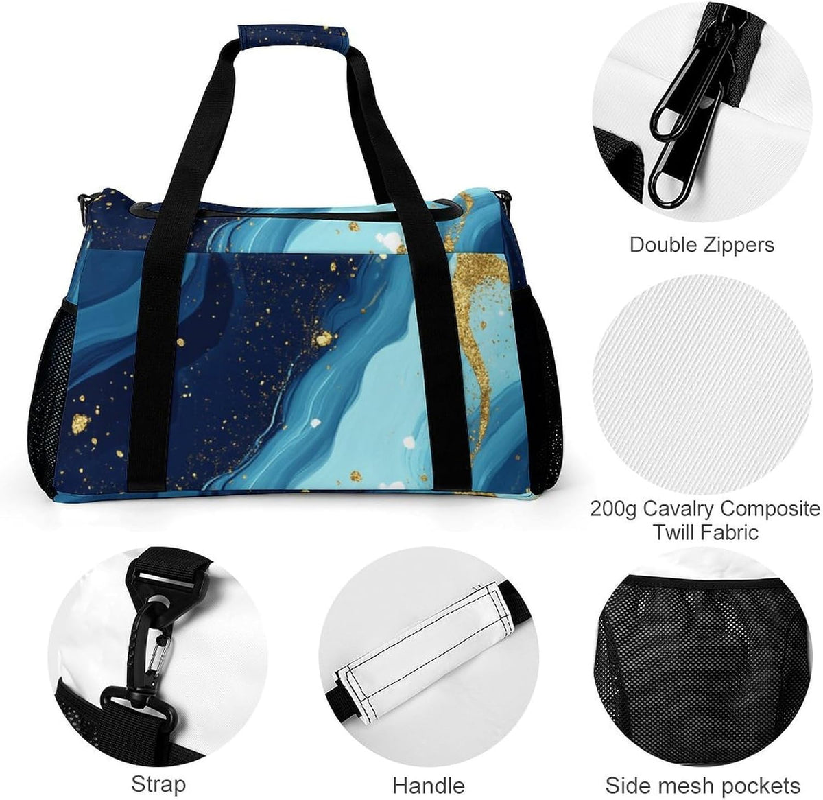 Lightweight Carry On Duffel Bag Weekender Overnight Travel Tote Bag Foldable for Men Women Gym
