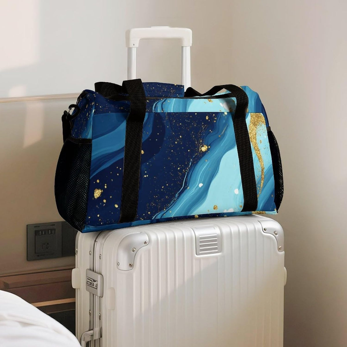 Lightweight Carry On Duffel Bag Weekender Overnight Travel Tote Bag Foldable for Men Women Gym