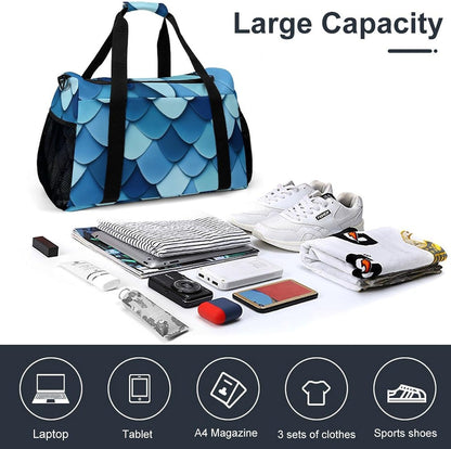 Lightweight Carry On Duffel Bag Weekender Overnight Travel Tote Bag Foldable for Men Women Gym