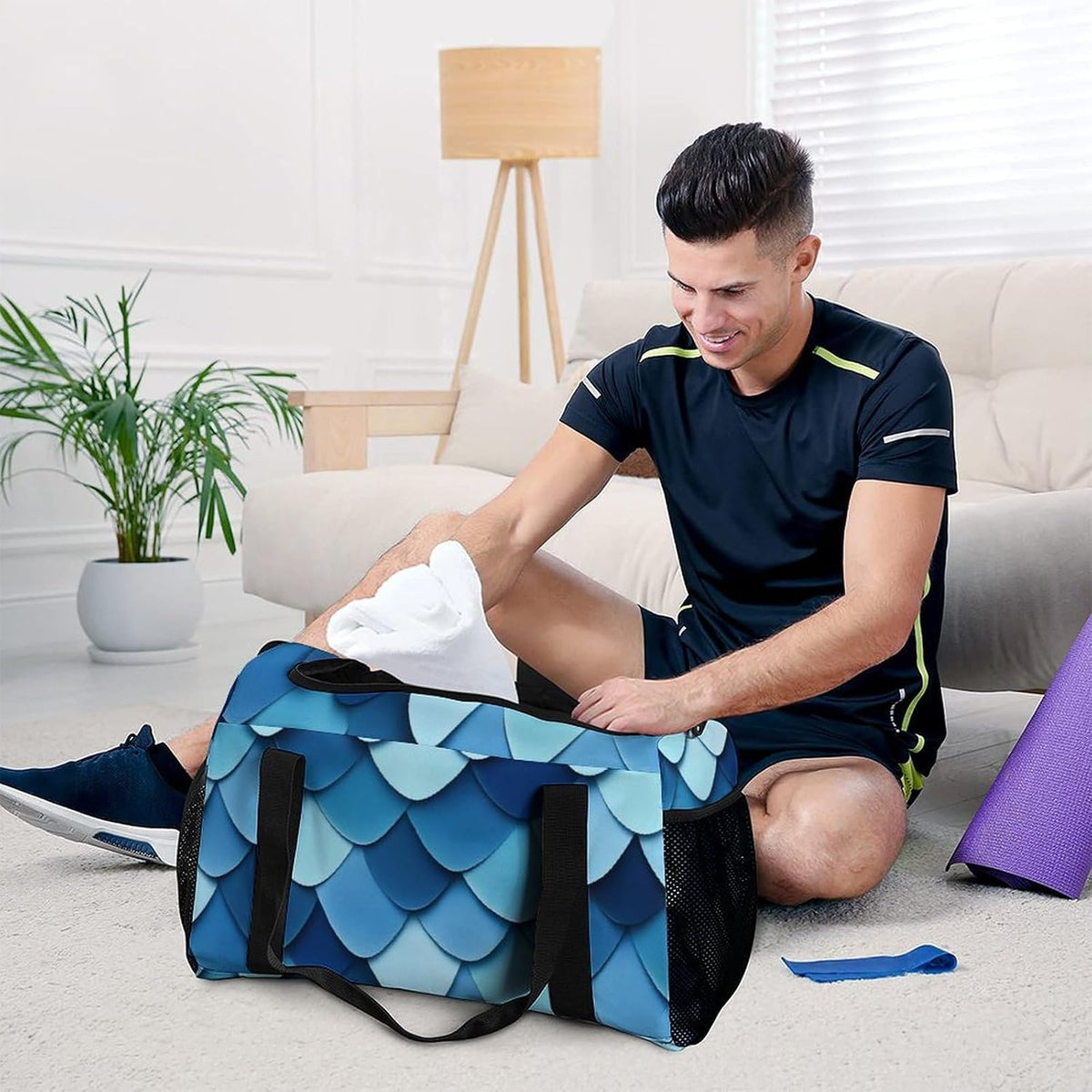 Lightweight Carry On Duffel Bag Weekender Overnight Travel Tote Bag Foldable for Men Women Gym