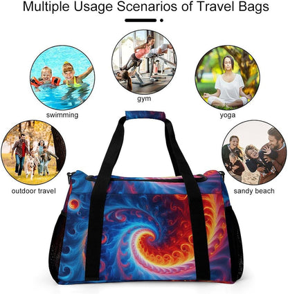 Lightweight Carry On Duffel Bag Weekender Overnight Travel Tote Bag Foldable for Men Women Gym