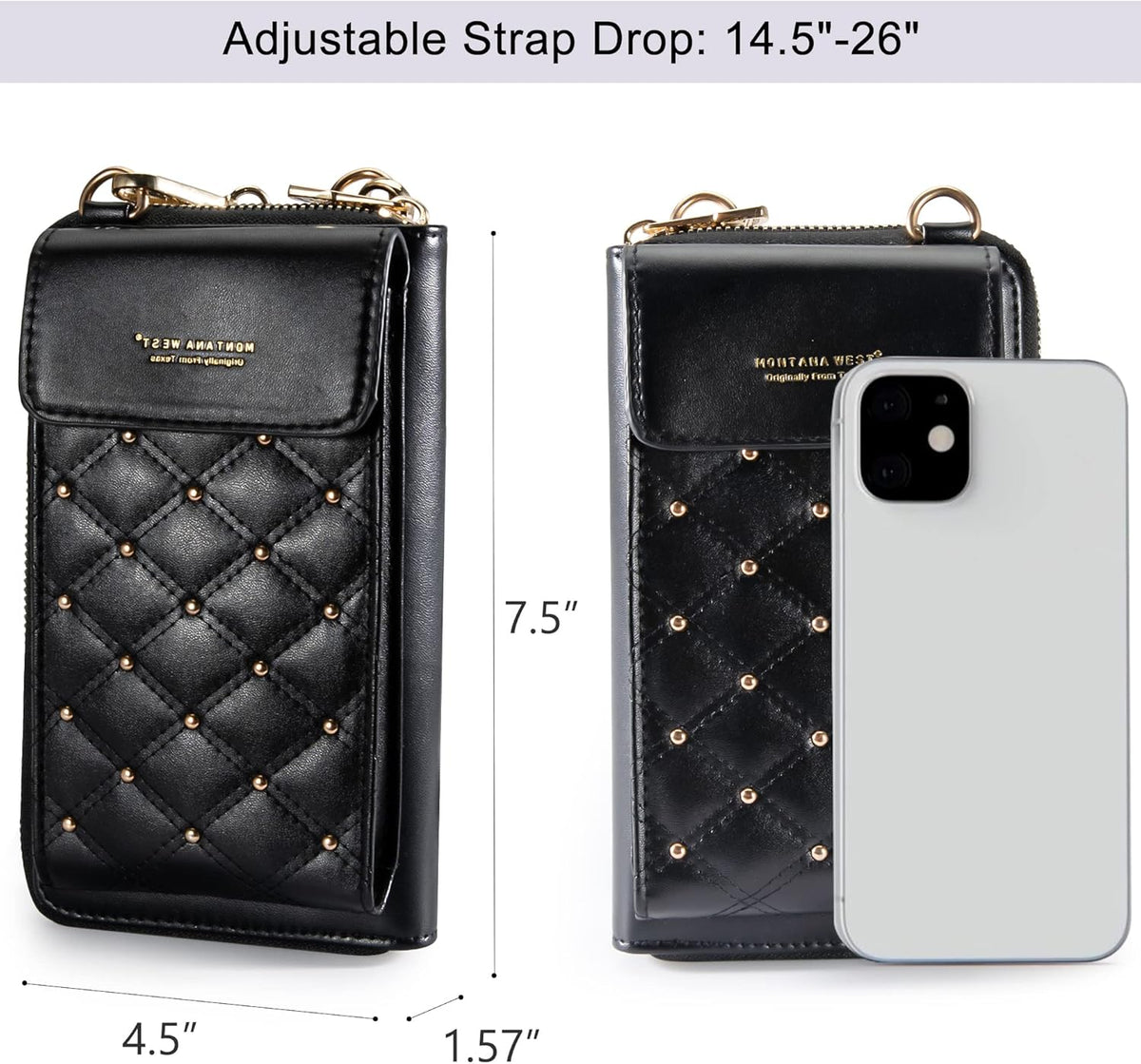 Montana West Crossbody Cell Phone Purse for Women RFID Blocking Cellphone Wallet