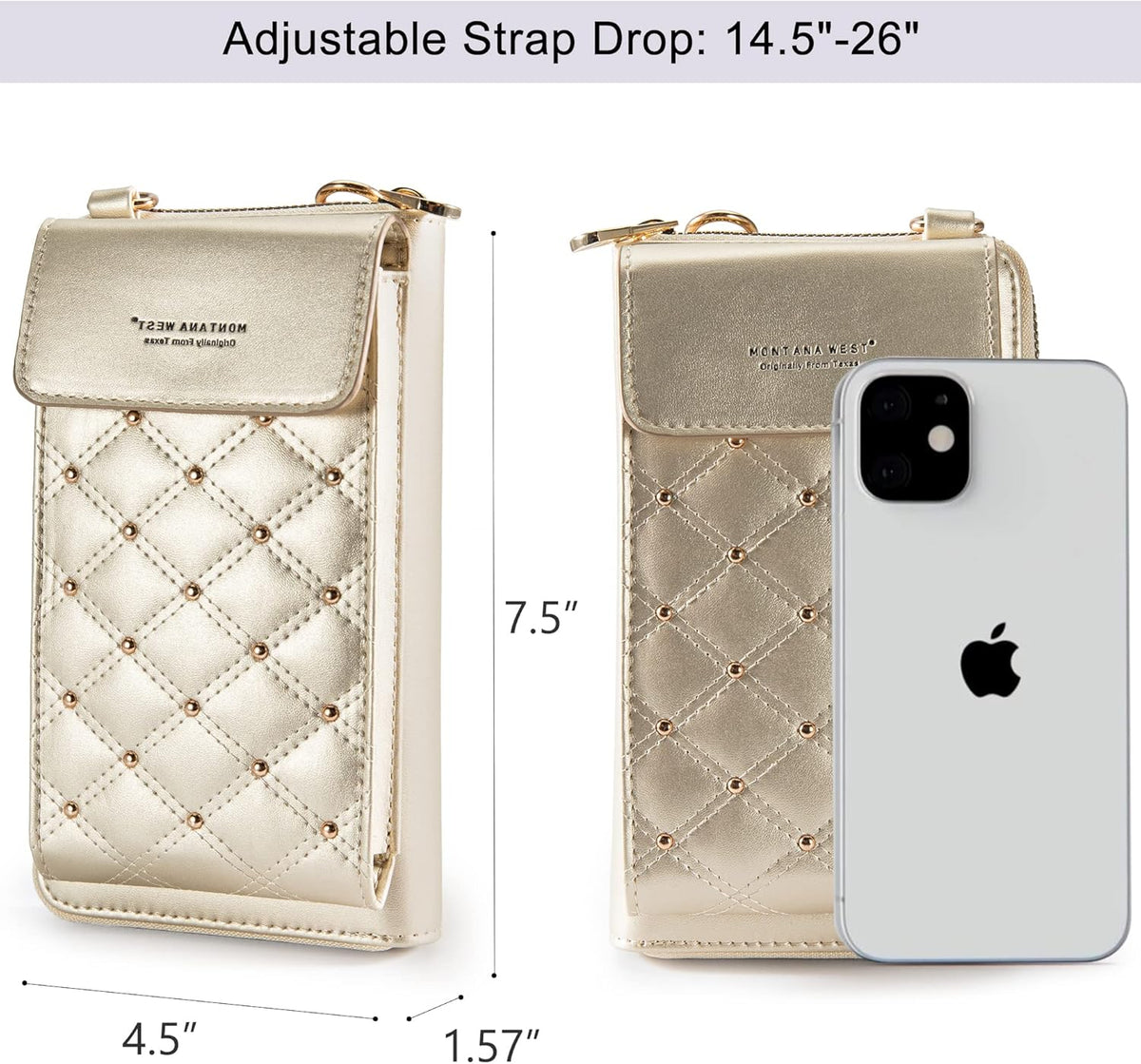 Montana West Crossbody Cell Phone Purse for Women RFID Blocking Cellphone Wallet