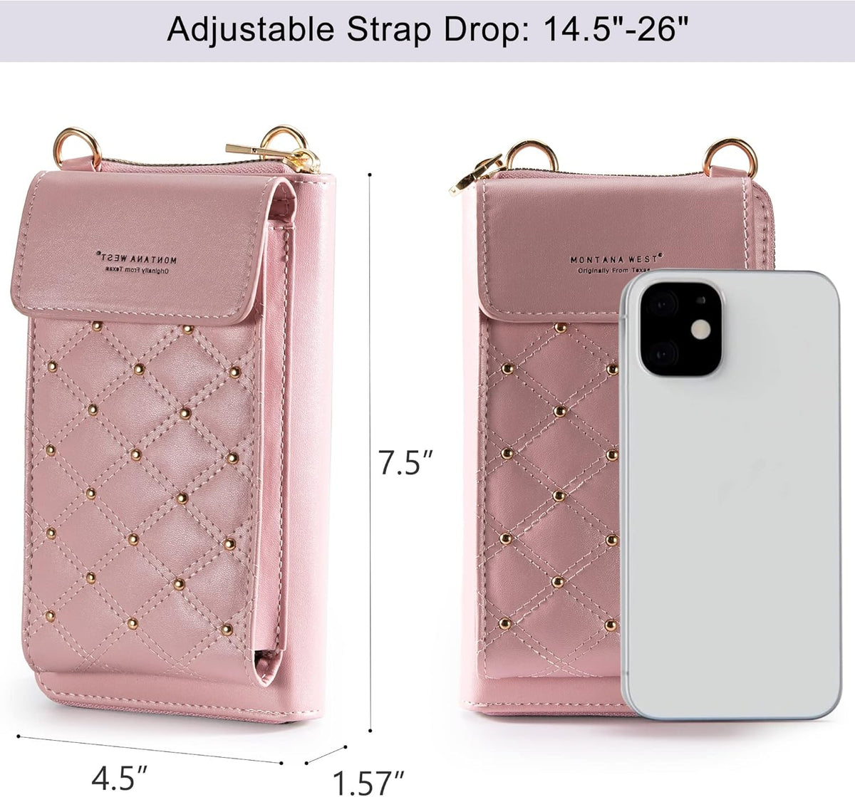 Montana West Crossbody Cell Phone Purse for Women RFID Blocking Cellphone Wallet