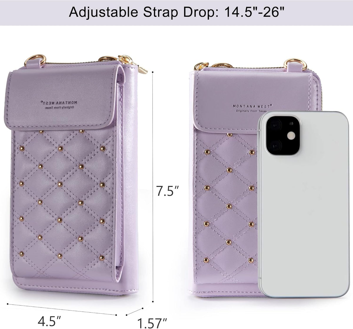 Montana West Crossbody Cell Phone Purse for Women RFID Blocking Cellphone Wallet