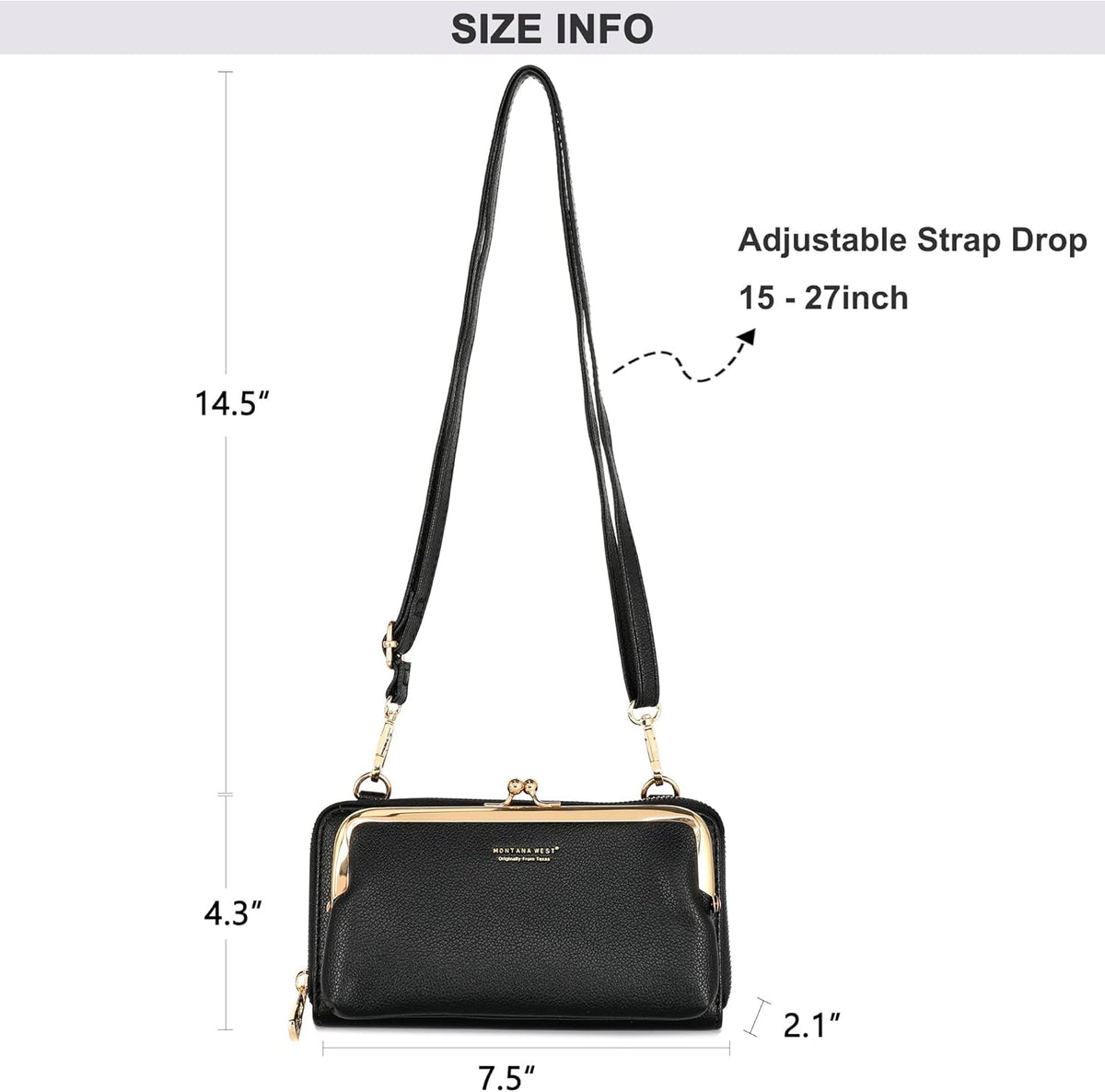 Montana West Crossbody Cell Phone Purse for Women RFID Blocking Cellphone Wallet