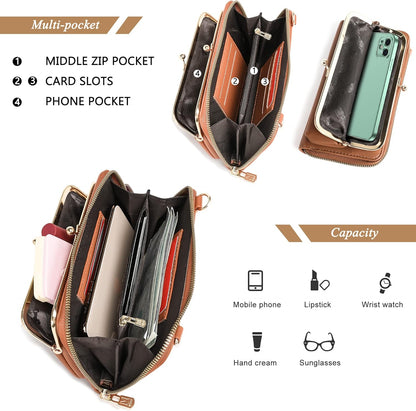 Montana West Crossbody Cell Phone Purse for Women RFID Blocking Cellphone Wallet