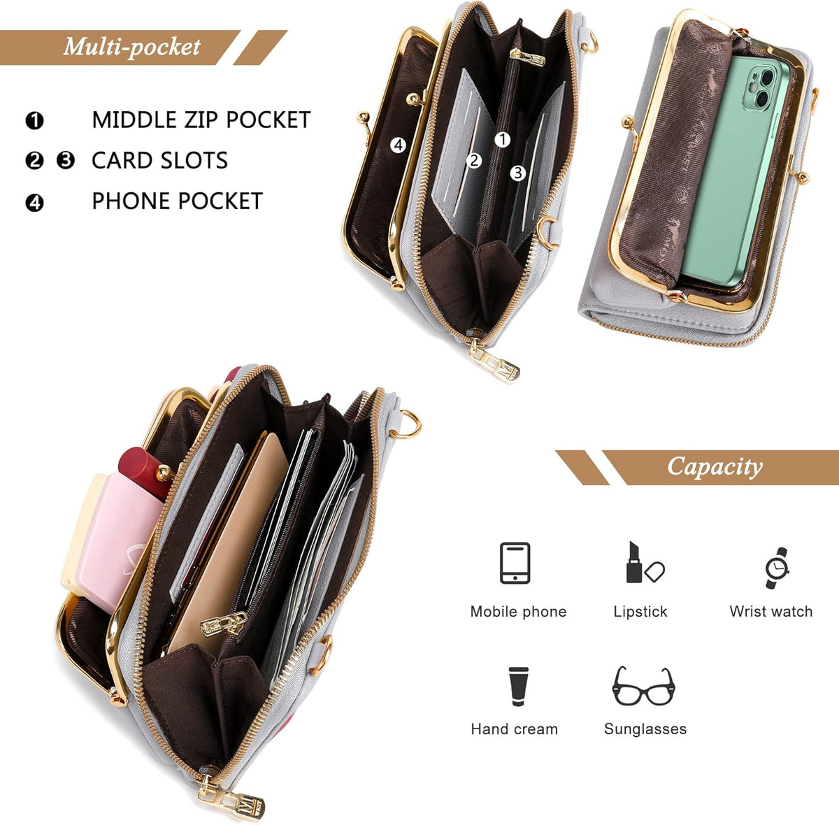 Montana West Crossbody Cell Phone Purse for Women RFID Blocking Cellphone Wallet