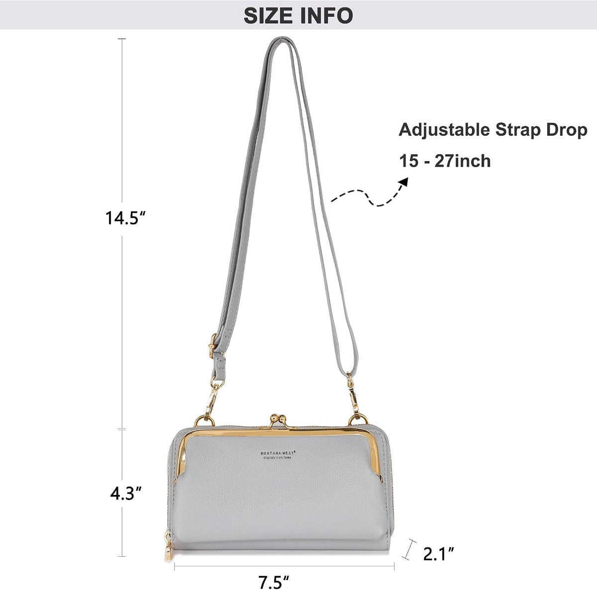 Montana West Crossbody Cell Phone Purse for Women RFID Blocking Cellphone Wallet