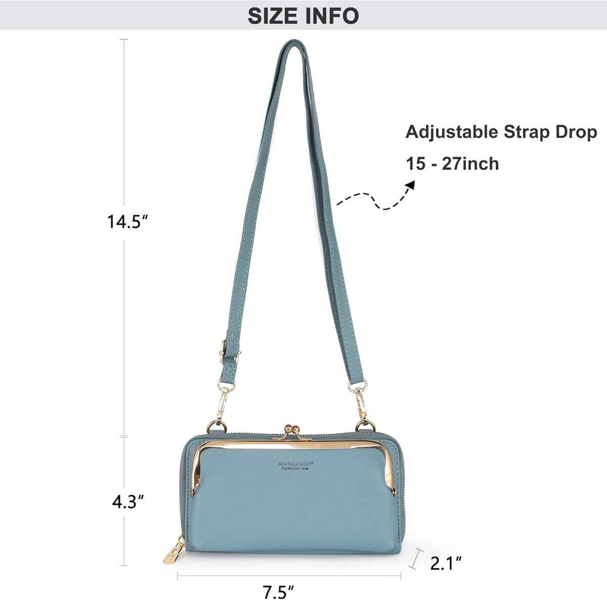 Montana West Crossbody Cell Phone Purse for Women RFID Blocking Cellphone Wallet