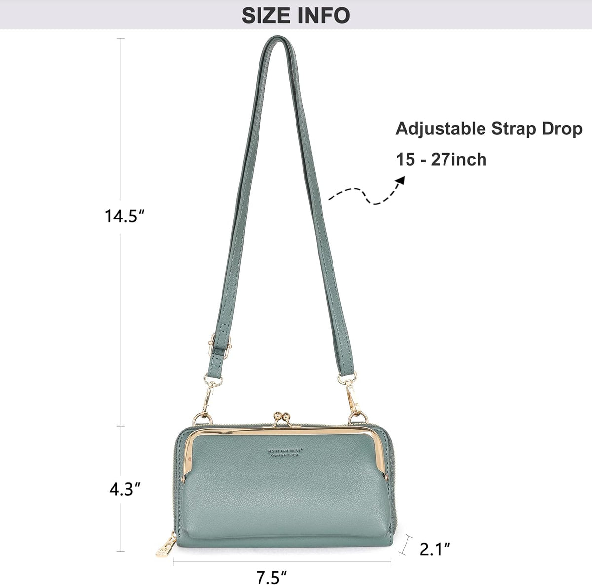 Montana West Crossbody Cell Phone Purse for Women RFID Blocking Cellphone Wallet