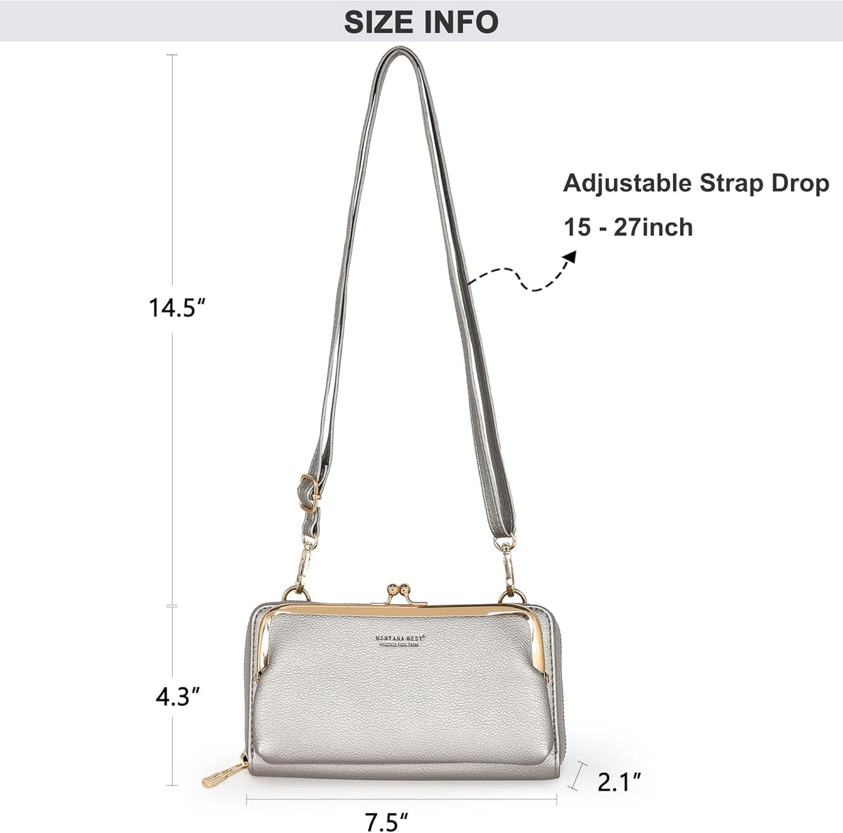 Montana West Crossbody Cell Phone Purse for Women RFID Blocking Cellphone Wallet