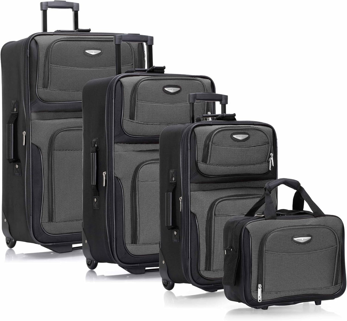 Amsterdam Softside Expandable Luggage with Rolling Wheels, Orange, 21-Inch Carry-on