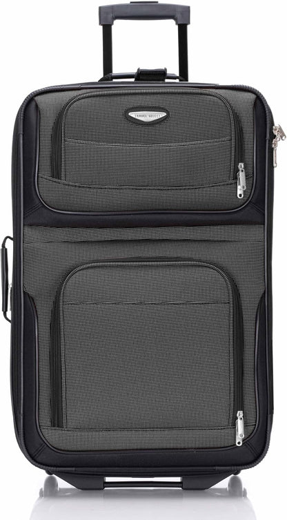 Amsterdam Softside Expandable Luggage with Rolling Wheels, Orange, 21-Inch Carry-on