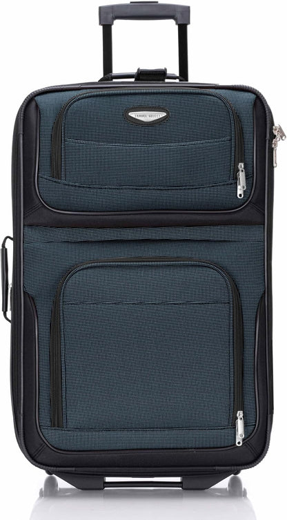 Amsterdam Softside Expandable Luggage with Rolling Wheels, Orange, 21-Inch Carry-on