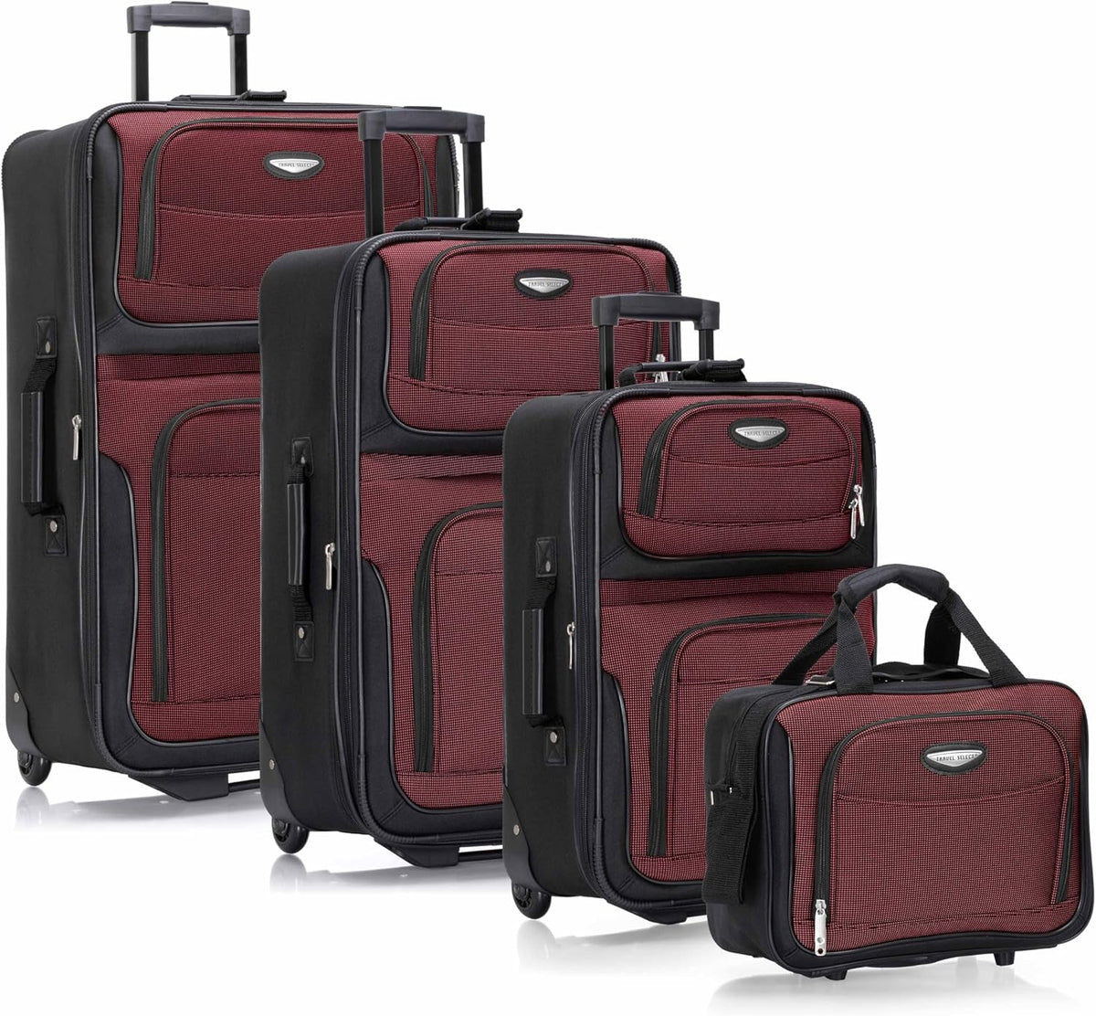 Amsterdam Softside Expandable Luggage with Rolling Wheels, Orange, 21-Inch Carry-on