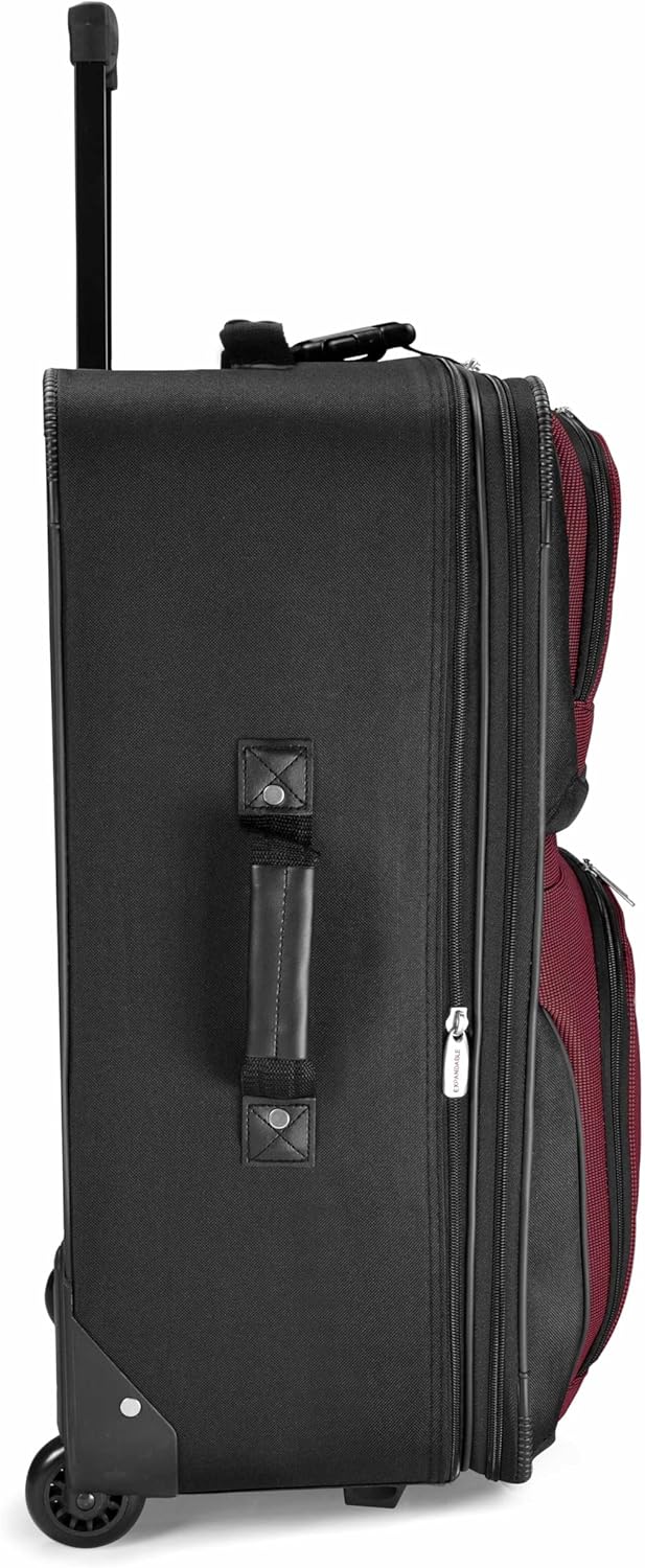 Amsterdam Softside Expandable Luggage with Rolling Wheels, Orange, 21-Inch Carry-on