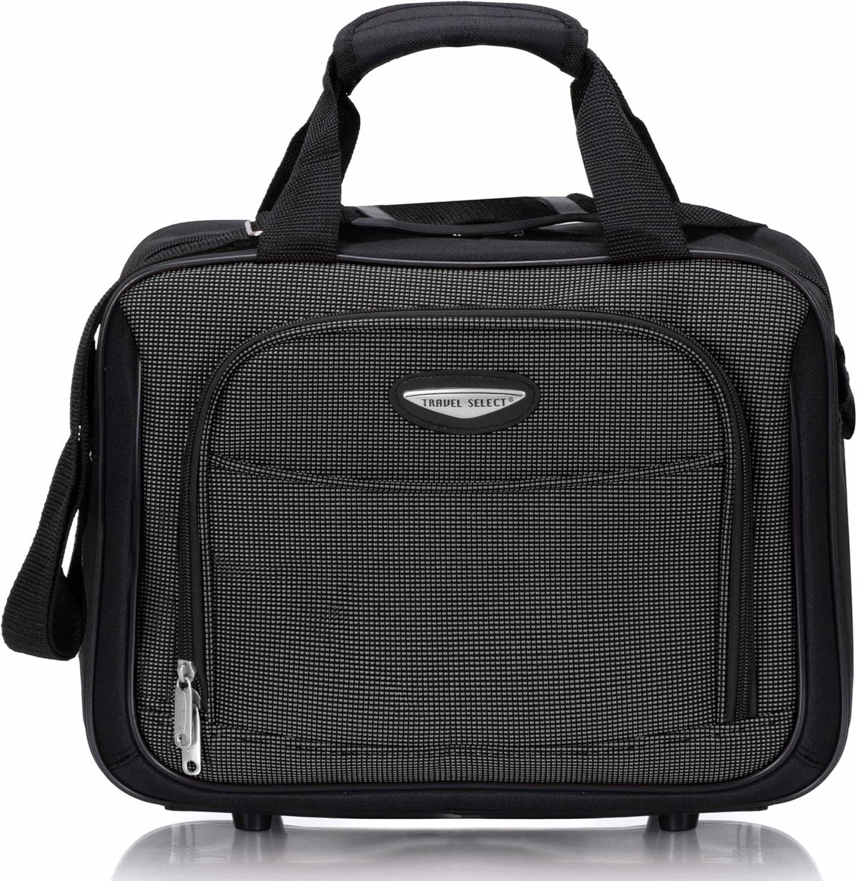 Amsterdam Softside Expandable Luggage with Rolling Wheels, Orange, 21-Inch Carry-on