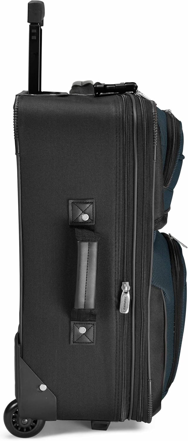 Amsterdam Softside Expandable Luggage with Rolling Wheels, Orange, 21-Inch Carry-on
