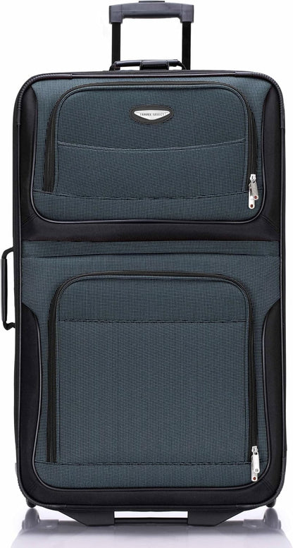 Amsterdam Softside Expandable Luggage with Rolling Wheels, Orange, 21-Inch Carry-on