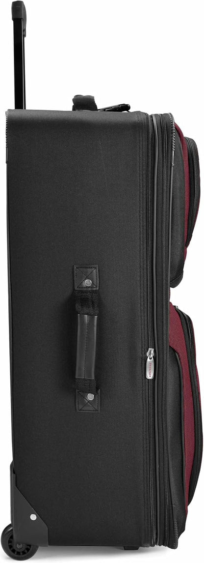 Amsterdam Softside Expandable Luggage with Rolling Wheels, Orange, 21-Inch Carry-on