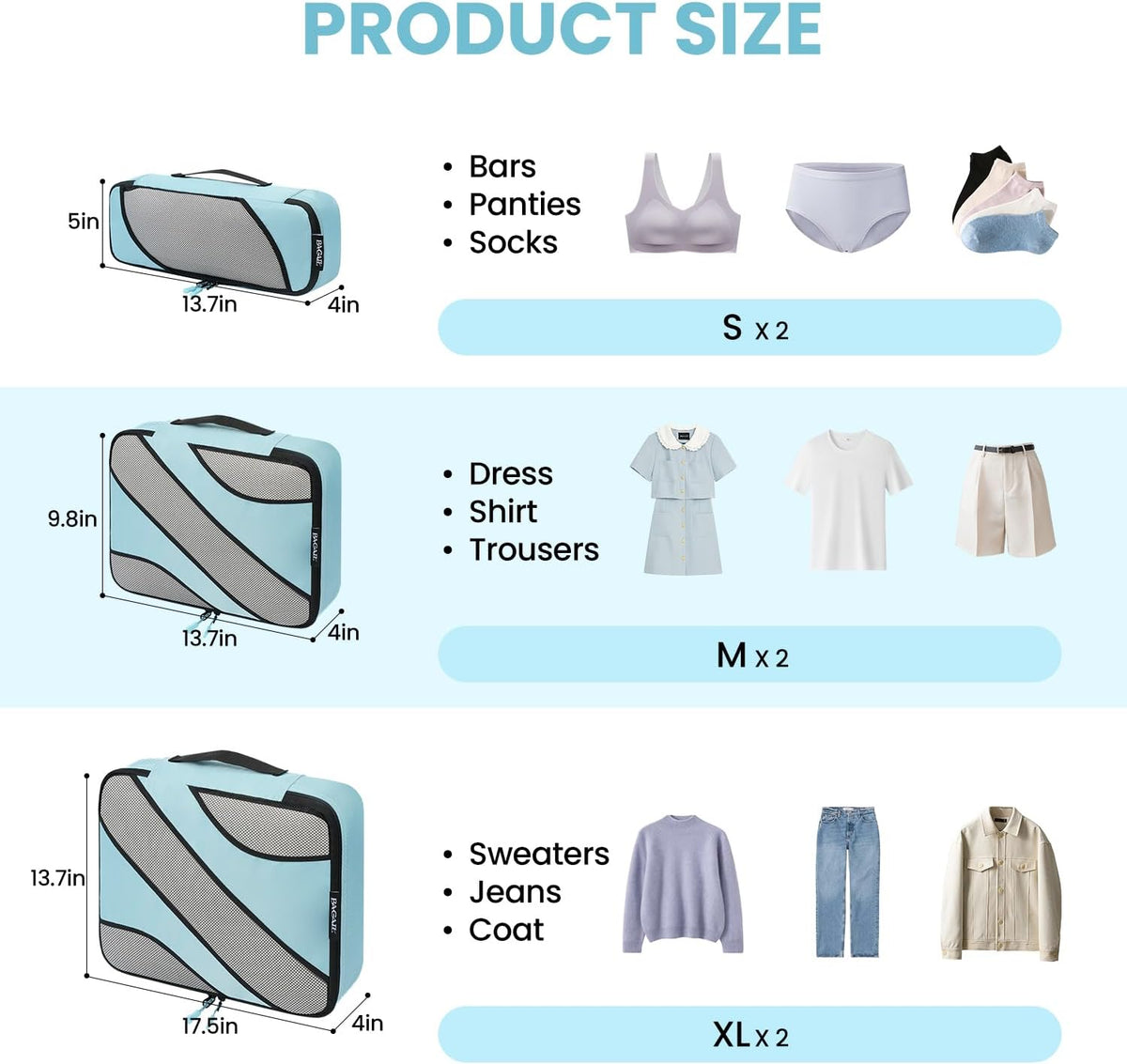 Packing Cubes,Travel Luggage Packing Organizers