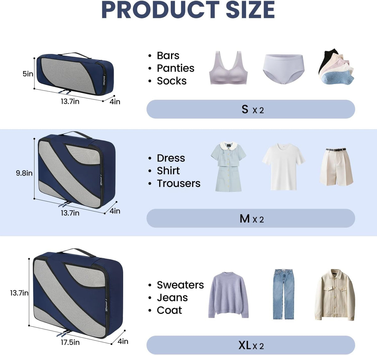 Packing Cubes,Travel Luggage Packing Organizers