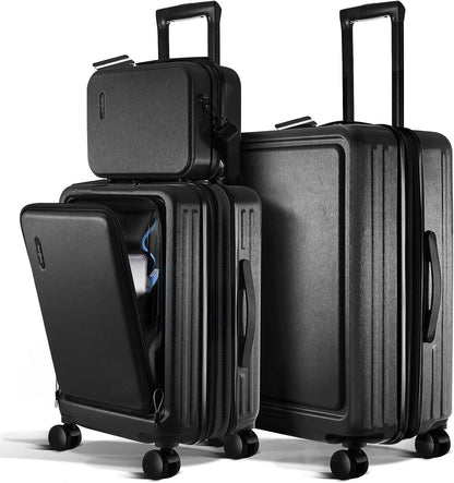 20 Inch Carry On Luggage 22x14x9 Airline Approved, Carry On Suitcase with Wheels, Hard-shell Carry-on Luggage, Durable Luggage Carry-On, Sage Green Small Suitcase with Cosmetic Case