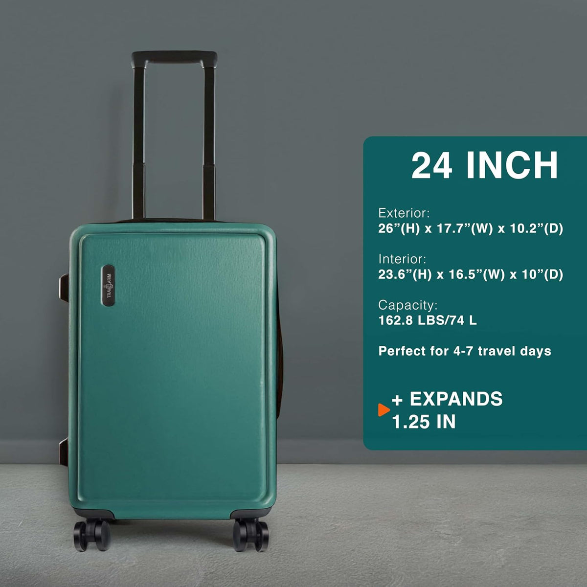 20 Inch Carry On Luggage 22x14x9 Airline Approved, Carry On Suitcase with Wheels, Hard-shell Carry-on Luggage, Durable Luggage Carry-On, Sage Green Small Suitcase with Cosmetic Case