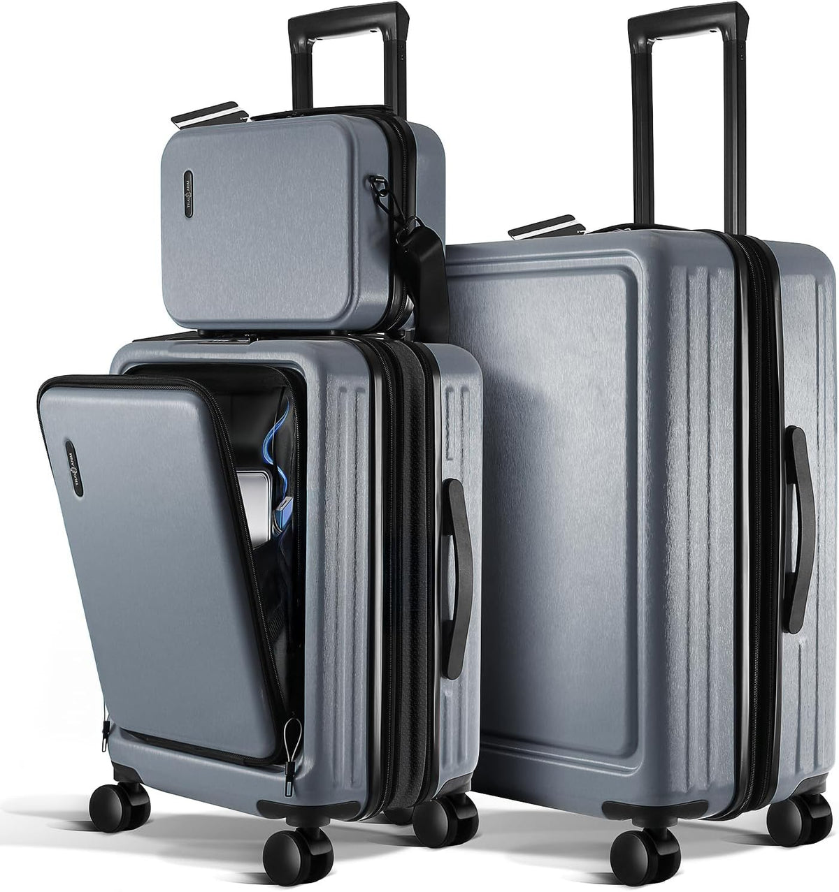 20 Inch Carry On Luggage 22x14x9 Airline Approved, Carry On Suitcase with Wheels, Hard-shell Carry-on Luggage, Durable Luggage Carry-On, Sage Green Small Suitcase with Cosmetic Case