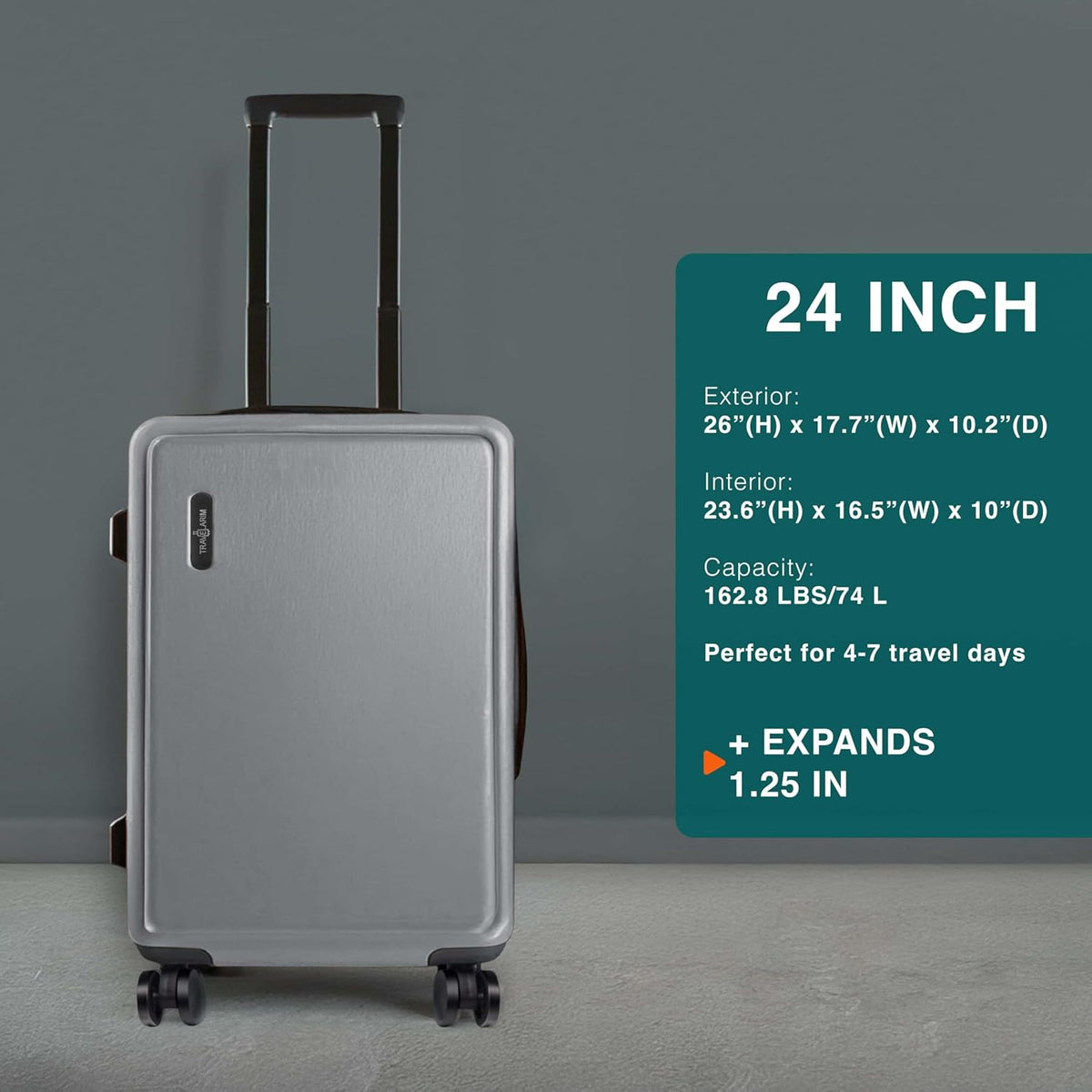 20 Inch Carry On Luggage 22x14x9 Airline Approved, Carry On Suitcase with Wheels, Hard-shell Carry-on Luggage, Durable Luggage Carry-On, Sage Green Small Suitcase with Cosmetic Case