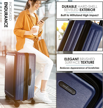 20 Inch Carry On Luggage 22x14x9 Airline Approved, Carry On Suitcase with Wheels, Hard-shell Carry-on Luggage, Durable Luggage Carry-On, Sage Green Small Suitcase with Cosmetic Case