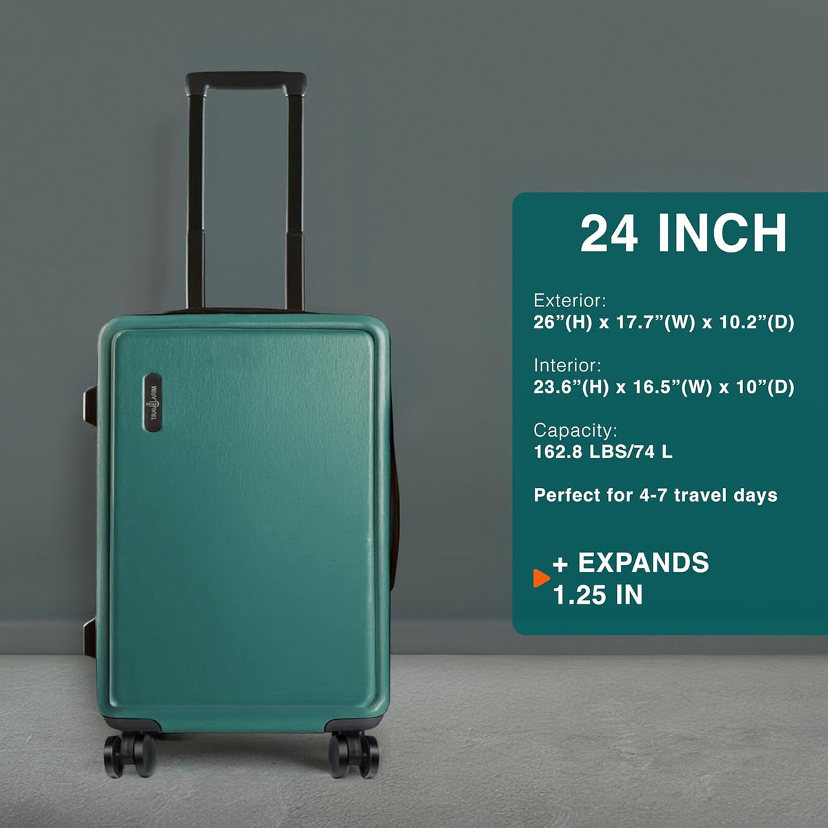 20 Inch Carry On Luggage 22x14x9 Airline Approved, Carry On Suitcase with Wheels, Hard-shell Carry-on Luggage, Durable Luggage Carry-On, Sage Green Small Suitcase with Cosmetic Case