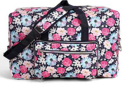 22" Foldable Large Travel Duffel Duffle Bag Sports Gym Tote Bag For Women Overnight Carryon Weekend Bag Shoulder Bag Water Resistant