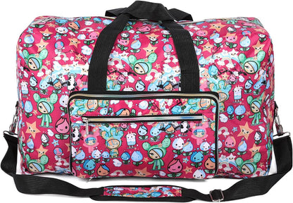 22" Foldable Large Travel Duffel Duffle Bag Sports Gym Tote Bag For Women Overnight Carryon Weekend Bag Shoulder Bag Water Resistant