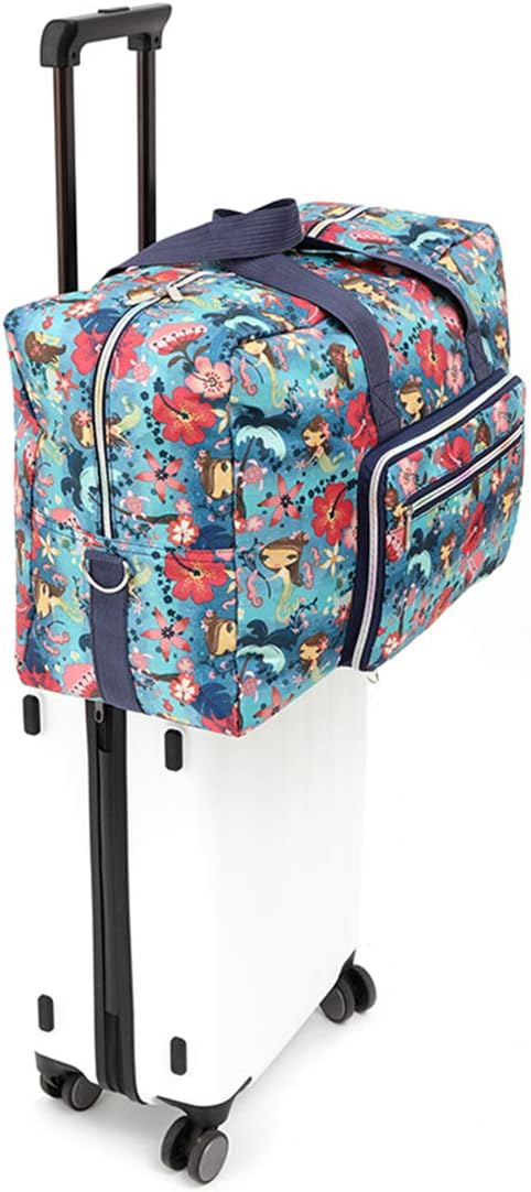 22" Foldable Large Travel Duffel Duffle Bag Sports Gym Tote Bag For Women Overnight Carryon Weekend Bag Shoulder Bag Water Resistant