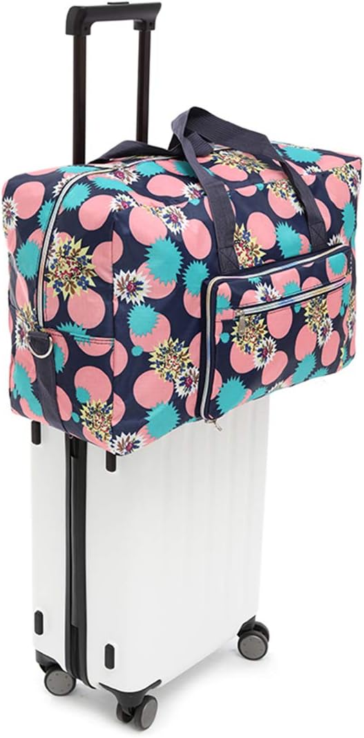 22" Foldable Large Travel Duffel Duffle Bag Sports Gym Tote Bag For Women Overnight Carryon Weekend Bag Shoulder Bag Water Resistant