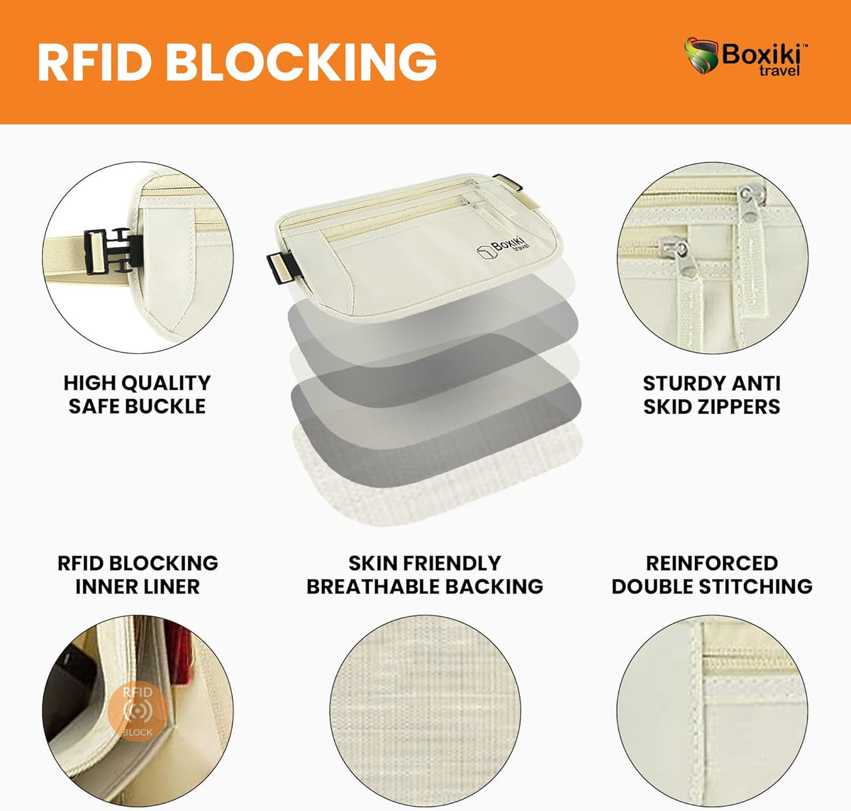 Complete RFID Travel Security Set - Hidden Money Belt and Sleek Neck Wallet - Ultimate Protection for Your Valuables on the Go.