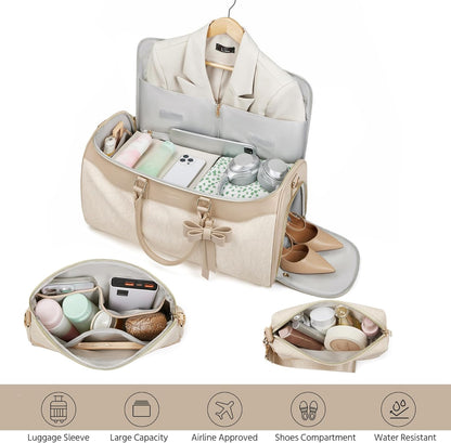 Garment Bags for Travel,45L Carry on Convertible Garment Duffle bag for Men Women - 3 in 1 Hanging Suit Travel Bag with Shoulder Strap