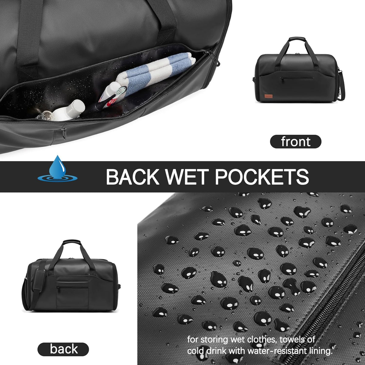 Garment Bags for Travel,45L Carry on Convertible Garment Duffle bag for Men Women - 3 in 1 Hanging Suit Travel Bag with Shoulder Strap