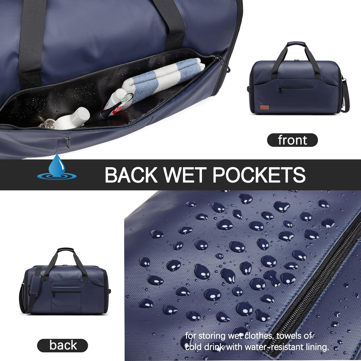 Garment Bags for Travel,45L Carry on Convertible Garment Duffle bag for Men Women - 3 in 1 Hanging Suit Travel Bag with Shoulder Strap