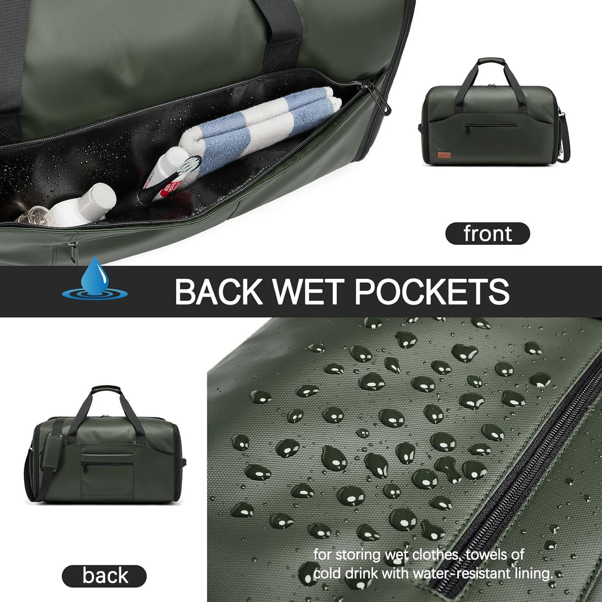 Garment Bags for Travel,45L Carry on Convertible Garment Duffle bag for Men Women - 3 in 1 Hanging Suit Travel Bag with Shoulder Strap