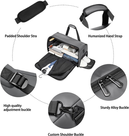 Garment Bags for Travel,45L Carry on Convertible Garment Duffle bag for Men Women - 3 in 1 Hanging Suit Travel Bag with Shoulder Strap