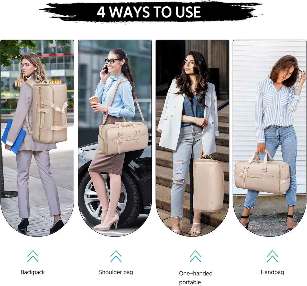 Garment Bags for Travel,45L Carry on Convertible Garment Duffle bag for Men Women - 3 in 1 Hanging Suit Travel Bag with Shoulder Strap