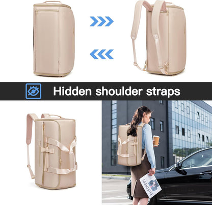 Garment Bags for Travel,45L Carry on Convertible Garment Duffle bag for Men Women - 3 in 1 Hanging Suit Travel Bag with Shoulder Strap