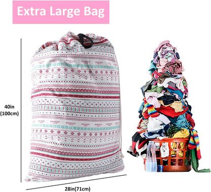 Laundry Bag with Handle and Drawstring, Large Heavy Duty Laundry Bag, 28 x 40 Inches Travel Dirty Clothes Bag for Laundromat and Household