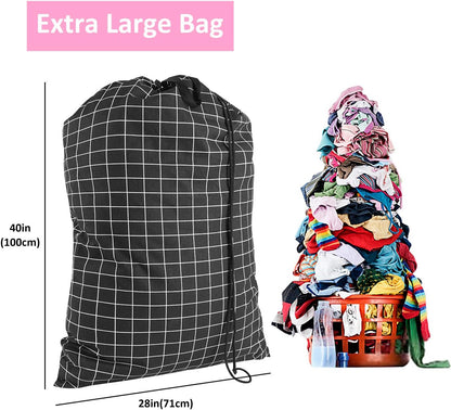 Laundry Bag with Handle and Drawstring, Large Heavy Duty Laundry Bag, 28 x 40 Inches Travel Dirty Clothes Bag for Laundromat and Household